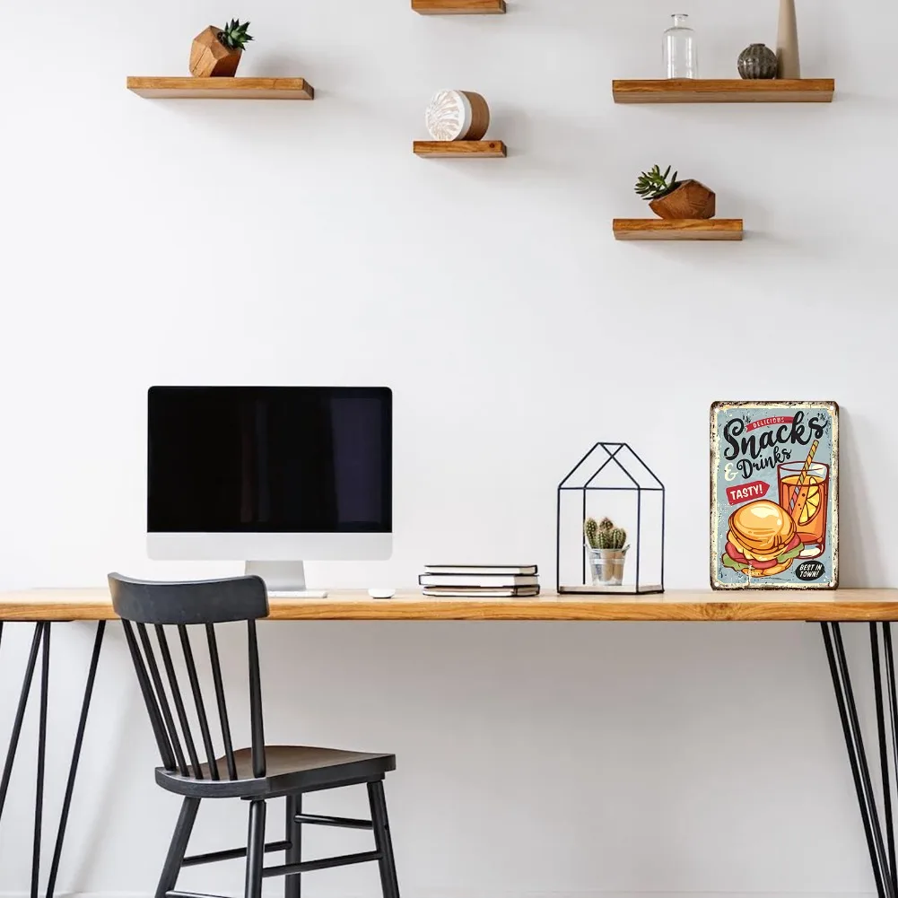 Targa in metallo per alimenti  - Food Snacks Drinks recensione e prezzo